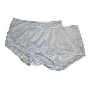 Vanity Fair Nylon Briefs Size 7/L Full Coverage Panties Underwear Lingerie
